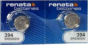 2x Renata 394 SR936SW Silver Oxide 1.55V Watch Batteries Swiss Made