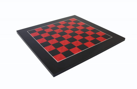 Italfama Italian Red Black Lacquered Wood Chess Board 42cm 4cm Squares