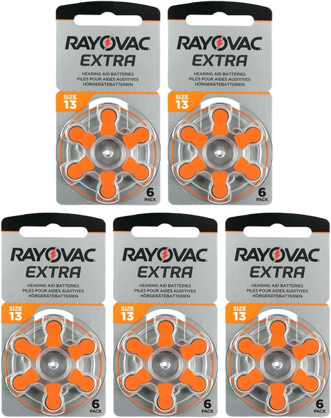 150x Rayovac Extra Hearing Aid Cells Size 13 Mercury Free