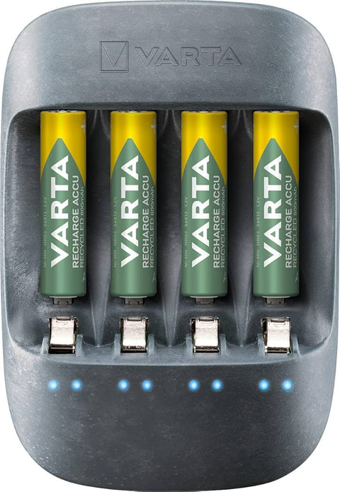 Varta ECO Charger AA AAA Battery Charger with 4x AAA & USB Output