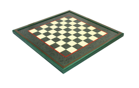 Italfama Handmade Wooden Chess Board 45cm Green White Framed Italy