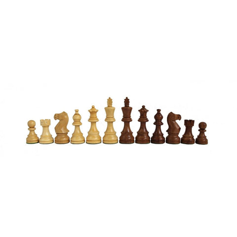 Italfama Wooden Chess Set Hand Carved 40cm Leatherette Board Made in Italy