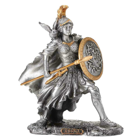 Italfama Athena Goddess Pewter Statue 10.5cm Hand Decorated Italy