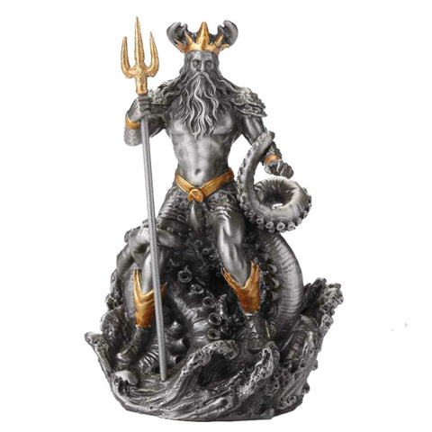 Italfama Oceanus Tin Figurine 10cm Greek Mythology Statue Made in Italy