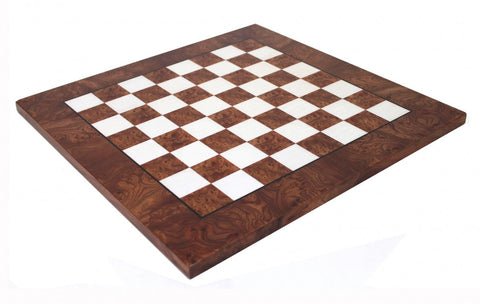 Italfama 60x60cm Large Elm Wood Chess Board Handmade in Italy