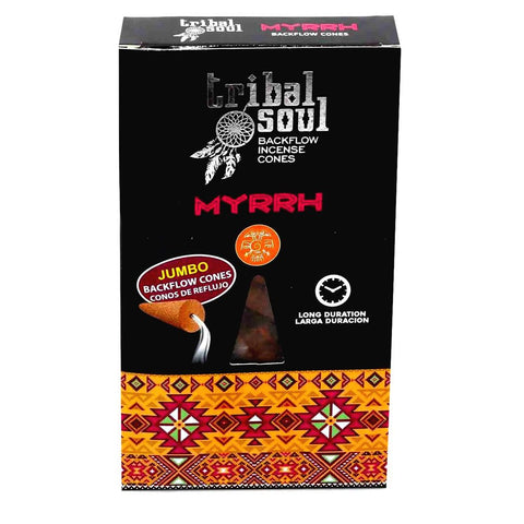 10x Myrrh Backflow Incense Cones Tribal Soul by Hari Darshan India