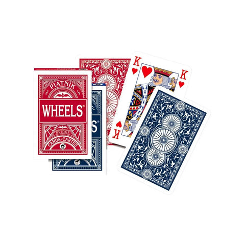 Piatnik Wheels Bridge Playing Cards Deck Red/Blue 55 Card Made in Austria