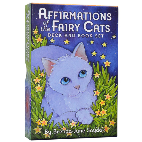 Affirmations Of The Fairy Cats Cards Deck & Book Set US Games Systems Saydak NEW