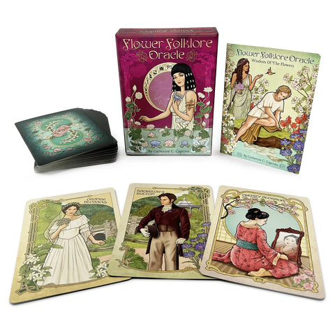 Flower Folklore Oracle Cards Deck & Guidebook 44 Cards by U.S. Games