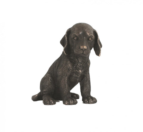 Italfama Bronze Resin Dog Figurine 11cm Handcrafted Italian Home Decor