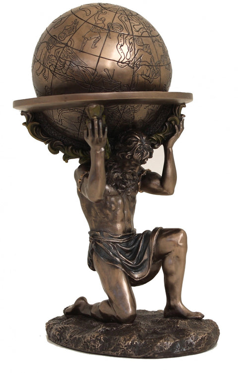 Atlas Titan Bronze Resin Statue 23cm Mythic Home Decor by Italfama