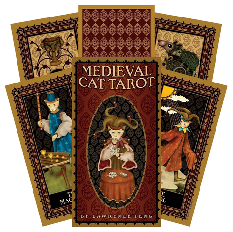 Medieval Cat Tarot Deck by Lawrence Teng 78 Cards US Games English Guidebook