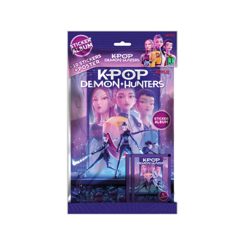 KPop Demon Hunters Sticker Album Starter Pack with Poster & 2 Packs