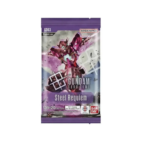 Bandai Gundam Card Game GD-03 Steel Requiem Booster Box 12-Card Packs