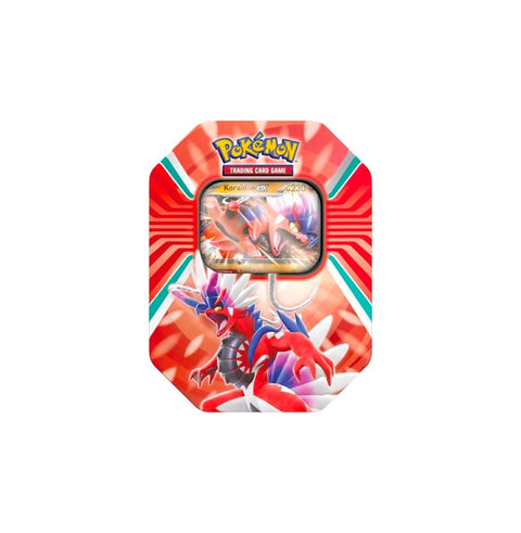 Pokémon TCG Paldea Legends Tin Koraidon ex Promo + 4 Booster Packs + Code Card