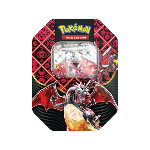 Pokemon TCG Paldean Fates Tin Shiny Charizard ex + 4 Booster Packs