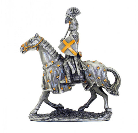 Hand Painted Pewter Medieval Knight Figurine Axe 11cm Italy Italfama