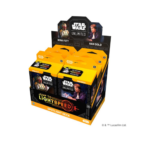 Star Wars: Unlimited Set 4 Jump to Lightspeed Spotlight Deck Display (6 Decks)