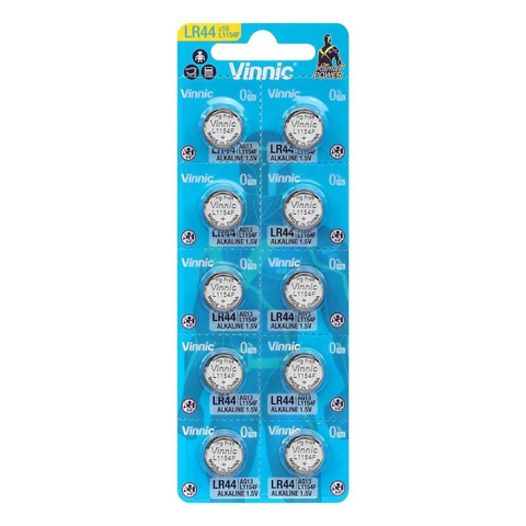 60x Vinnic LR44 AG13 L1154 1.5V Alkaline Button Cell Batteries Fresh EU Stock