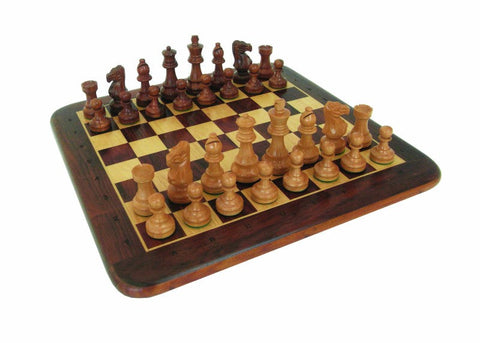 Italfama Acacia Wood Chess Set, Handcrafted, Weighted, Numbered Board