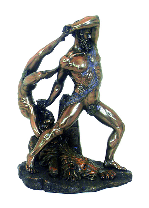 Hercules and Lichas Statue by Antonio Canova, 28cm Resin Bronze, Italy