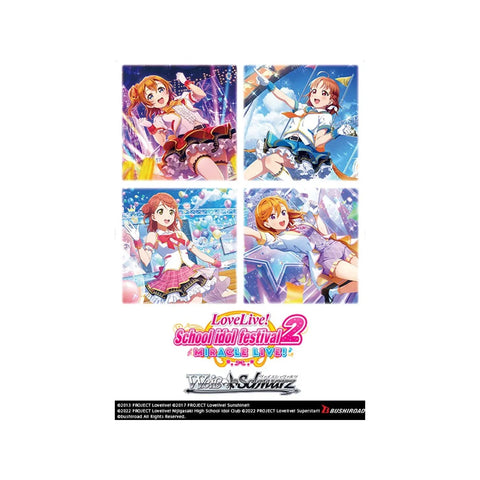 Weiss Schwarz Love Live SIF2 Miracle Live English Booster Box 16 Packs