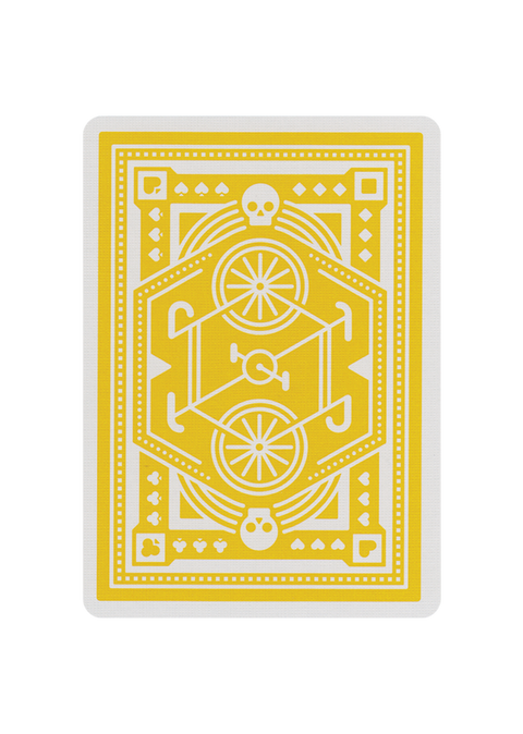 DKNG Yellow Wheel Playing Cards Poker Deck Bicycle Style Made in USA