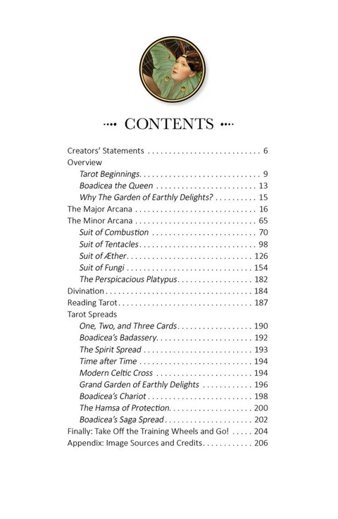 Boadicea's Tarot of Earthly Delights 80-Card Deck & Guidebook