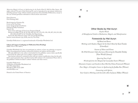 Mastering Magick Spellcasting For The Psychic Witch M. Auryn Book Llewellyn NEW