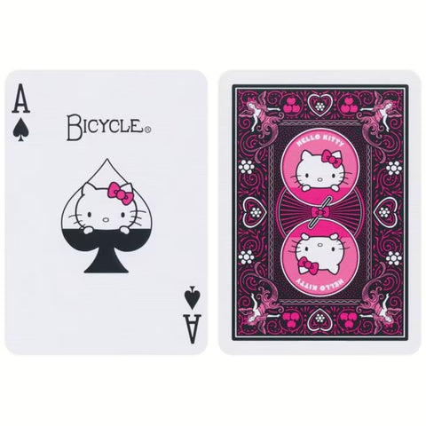 Bicycle Hello Kitty Black Pink Poker Playing Cards Deck Standard 52-Card