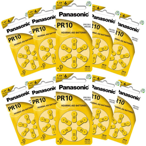 Panasonic Size 10 PR70 Hearing Aid Batterien 1.4V Zinc Air No Mercury