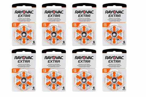 48x Rayovac 13 PR48 Hearing Aid Battery Pack Mercury Free Fresh Stock