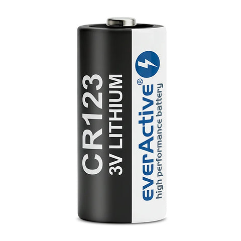 1x everActive CR123A 3V Lithium Battery for Camera Flashlight Alarm