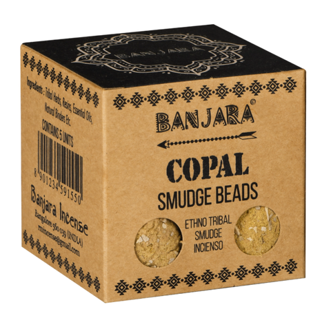 Banjara Copal Smudge Beads Set with Holder – 5 Pack, Cleansing & Meditation
