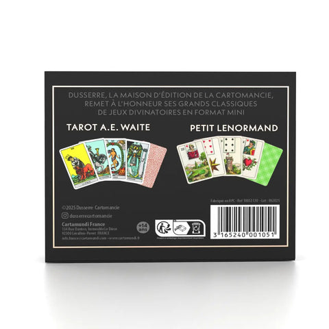 Mini Tarot A.E. Waite & Petit Lenormand French 2 Deck Box Set Cartamundi
