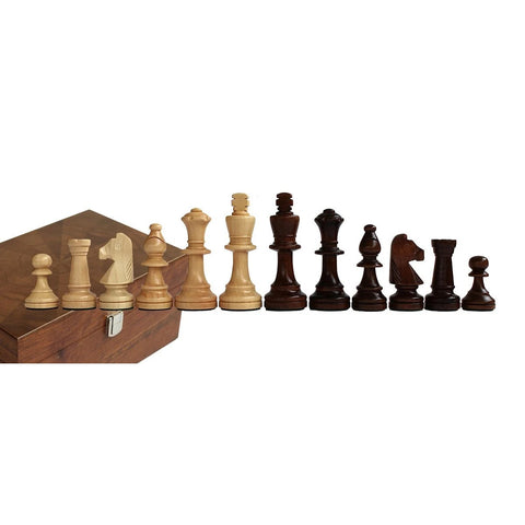 Italfama Wooden Chess Pieces Set with Walnut Box, King 9cm Italy