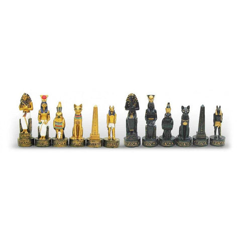 Italfama Ancient Egypt Hand-Painted Resin Chess Pieces Set, 8cm King