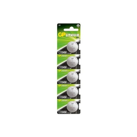 5x GP CR2450 3V Lithium Coin Cell Button Batteries DL2450 ECR2450