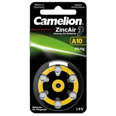 60x Camelion Size 10 Zinc Air Hearing Aid Batteries 1.4V Long Life