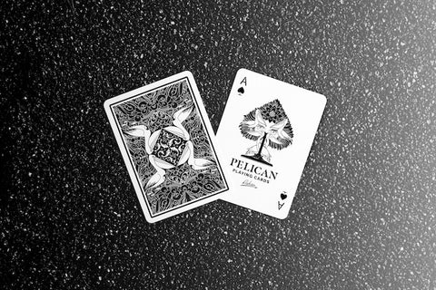 Pelican Playing Cards by Rokas Magic USPCC Black Luxury Foil Tuck Box