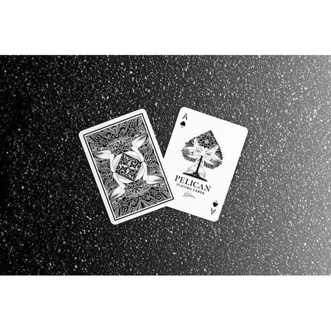 Pelican Playing Cards by Rokas Magic USPCC Black Luxury Foil Tuck Box