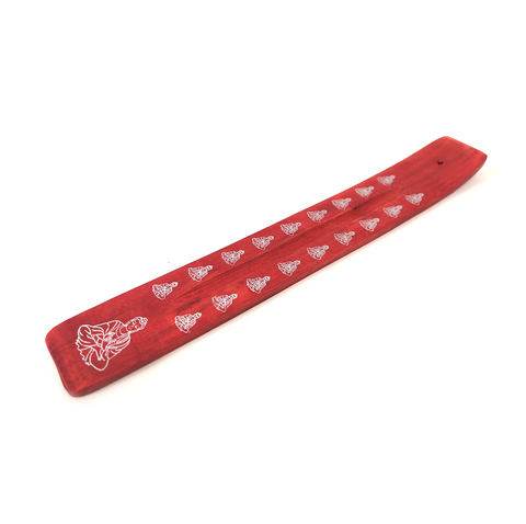 Ancient Wisdom Wooden Incense Holder Ash Catcher Mango Wood 26cm