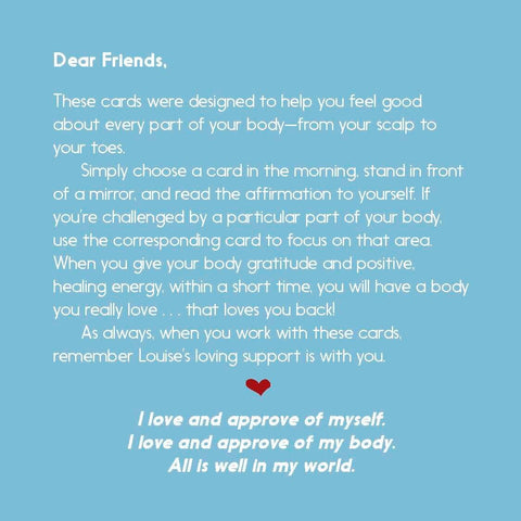Love Your Body Affirmation Cards by Louise Hay, 44-Card Self-Care Deck
