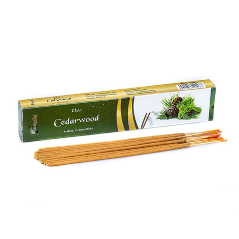 Aromatika Vedic Cedarwood Natural Masala Incense Sticks 15g Hand Rolled