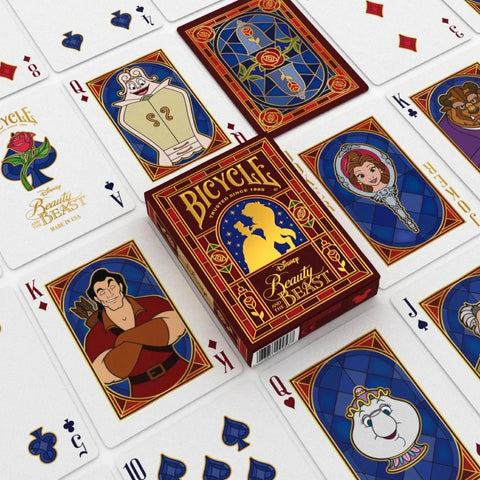 Bicycle Disney Beauty and the Beast Playing Cards Poker Deck Gold Foil
