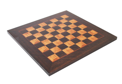 Italfama Handmade Wooden Chess Board 51cm 50mm Squares Gloss Finish Italy