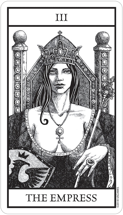 Bianco Nero Black & White Tarot Deck 80 Cards by US Games