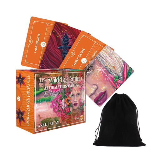Wild Bohemian Affirmation cards Deck Fire Rockpool Akal Pritam With Bag RP156