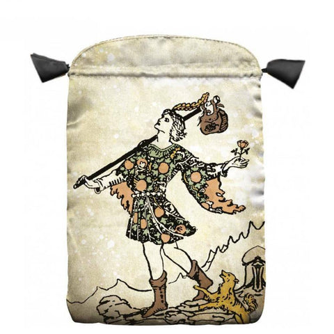 RWS 1909 Tarot Card Satin Bag Yellow Drawstring Lo Scarabeo