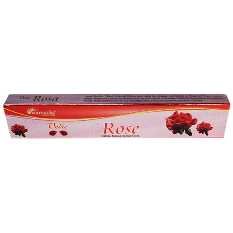 Vedic Rose Natural Incense Sticks Aromatika